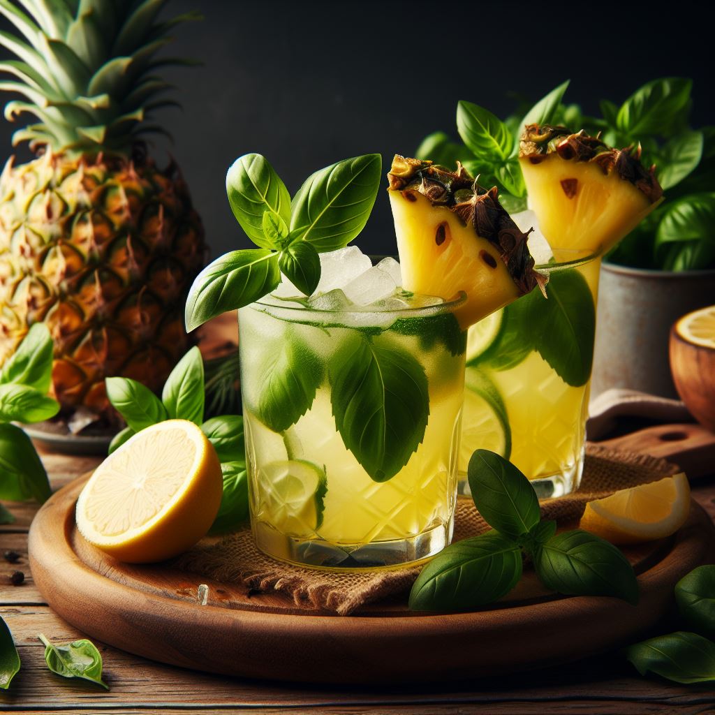 Pineapple Basil Lemonade