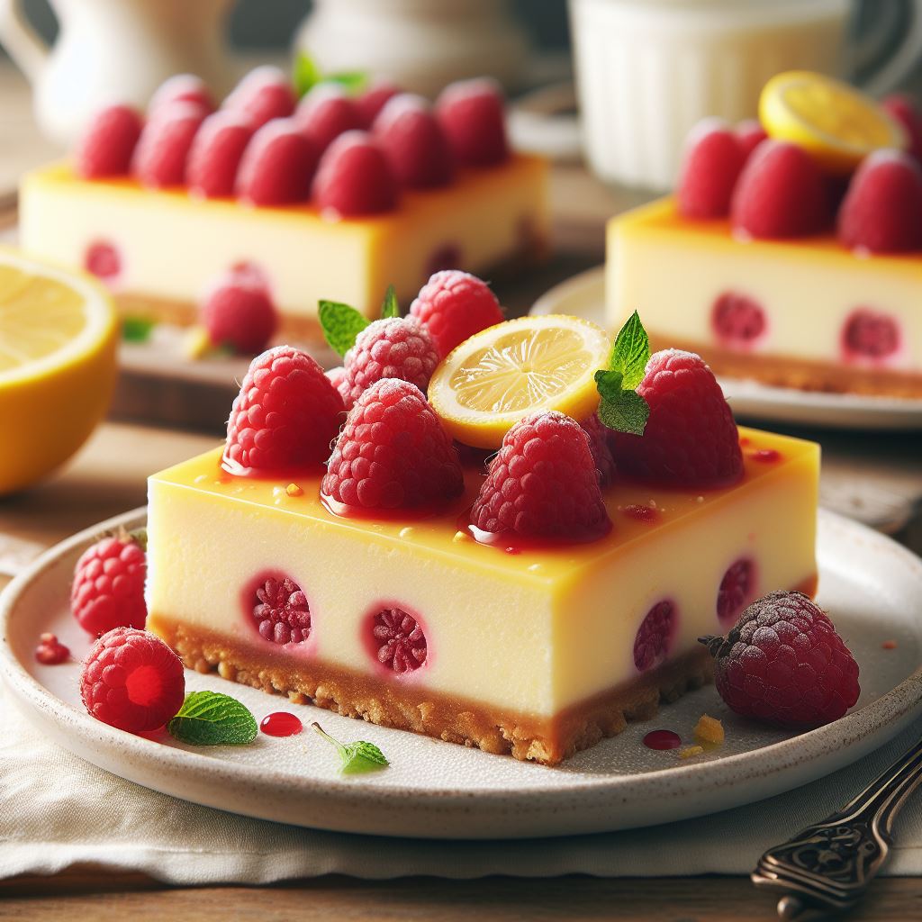 Raspberry Lemon Cheesecake Bars