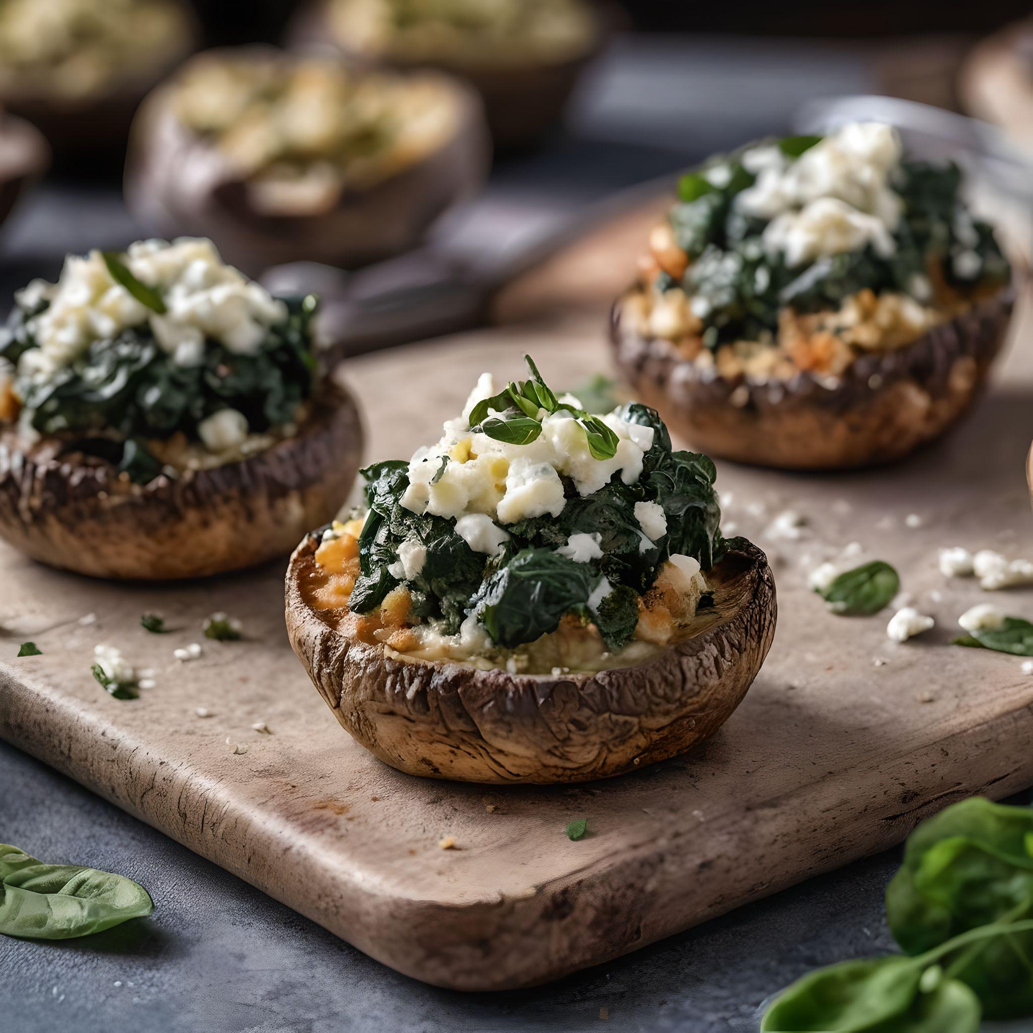 Spinach and Feta Stuffed Mushrooms