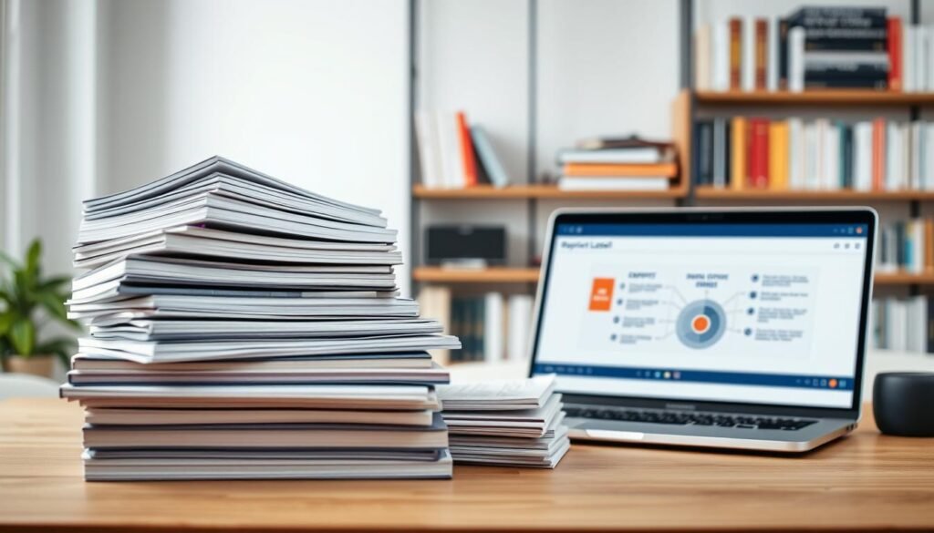 A high-quality, well-organized white label content for service agencies, featuring a sleek, modern design. The foreground showcases a stack of various content formats such as reports, ebooks, and templates, arranged neatly on a minimalist desk. The middle ground depicts a laptop displaying a presentation slide with a clean, professional layout. In the background, a floor-to-ceiling bookshelf holds a curated selection of reference materials and resources. The lighting is soft and diffused, creating a calm, productive atmosphere. The overall composition conveys a sense of efficiency, professionalism, and the versatility of the white label content offerings. A high-quality, well-organized white label content for service agencies, featuring a sleek, modern design. The foreground showcases a stack of various content formats such as reports, ebooks, and templates, arranged neatly on a minimalist desk. The middle ground depicts a laptop displaying a presentation slide with a clean, professional layout. In the background, a floor-to-ceiling bookshelf holds a curated selection of reference materials and resources. The lighting is soft and diffused, creating a calm, productive atmosphere. The overall composition conveys a sense of efficiency, professionalism, and the versatility of the white label content offerings.