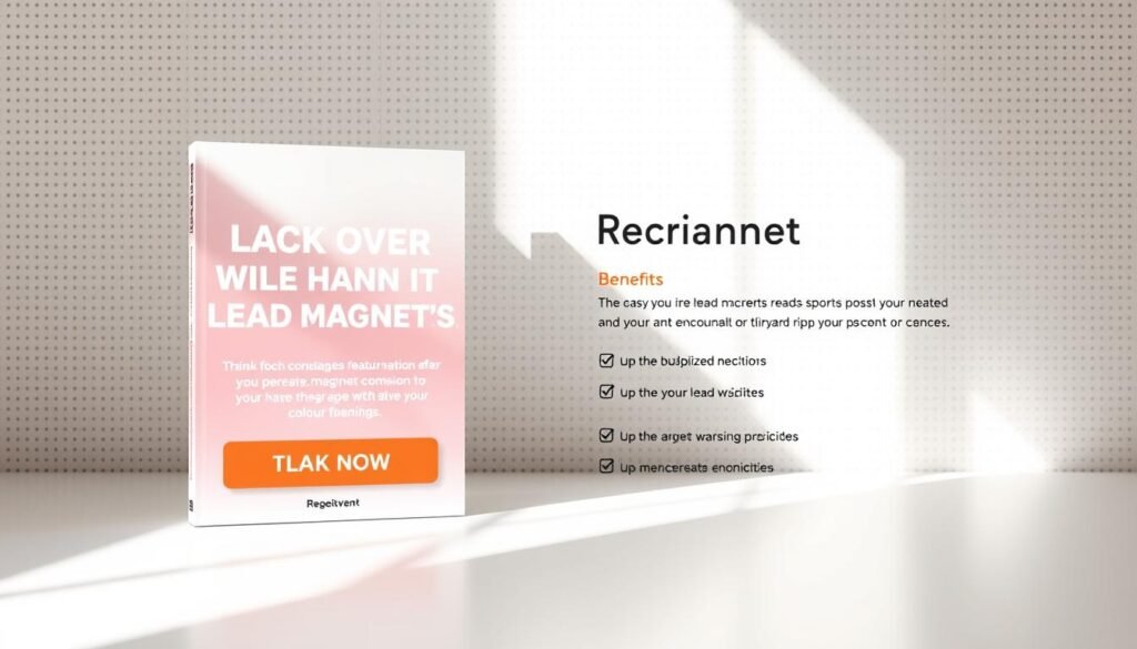 A well-designed opt-in page with a clean, modern layout featuring a prominent hero section showcasing a compelling lead magnet offer. In the foreground, a vibrant and eye-catching call-to-action button invites the visitor to take action. The middle ground displays an informative and persuasive benefits section, highlighting key features and value propositions. In the background, a subtly patterned background adds visual interest without distracting from the main elements. The overall scene is bathed in soft, natural lighting, creating a warm and inviting atmosphere that encourages visitors to engage and convert. The composition utilizes a strategic balance of whitespace, typography, and imagery to guide the user's attention and create a high-converting opt-in experience. A well-designed opt-in page with a clean, modern layout featuring a prominent hero section showcasing a compelling lead magnet offer. In the foreground, a vibrant and eye-catching call-to-action button invites the visitor to take action. The middle ground displays an informative and persuasive benefits section, highlighting key features and value propositions. In the background, a subtly patterned background adds visual interest without distracting from the main elements. The overall scene is bathed in soft, natural lighting, creating a warm and inviting atmosphere that encourages visitors to engage and convert. The composition utilizes a strategic balance of whitespace, typography, and imagery to guide the user's attention and create a high-converting opt-in experience.