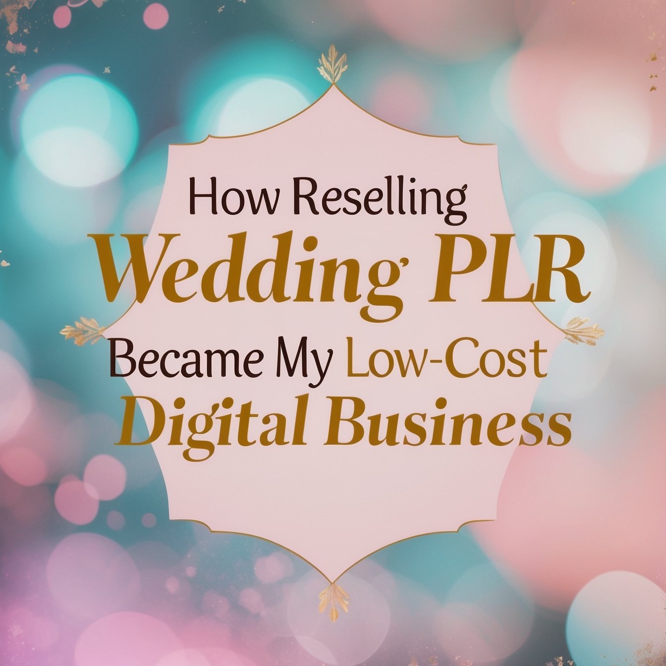 How Reselling Fresh Wedding PLR Became My Full-Time Digital Business
