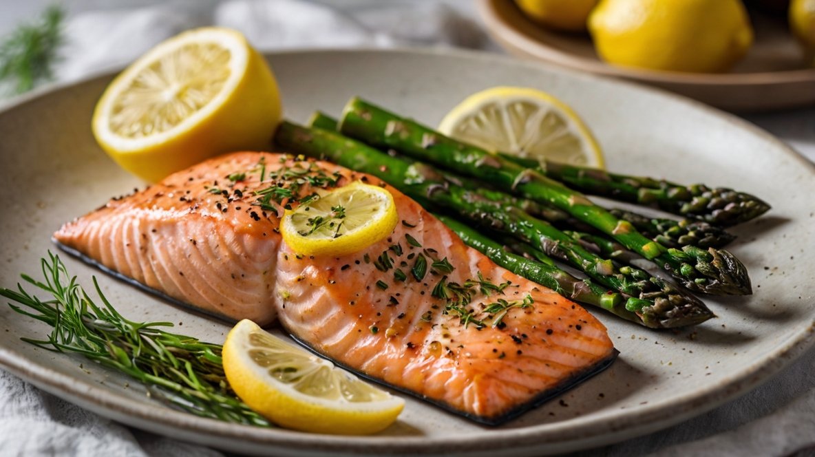 salmon asparagus