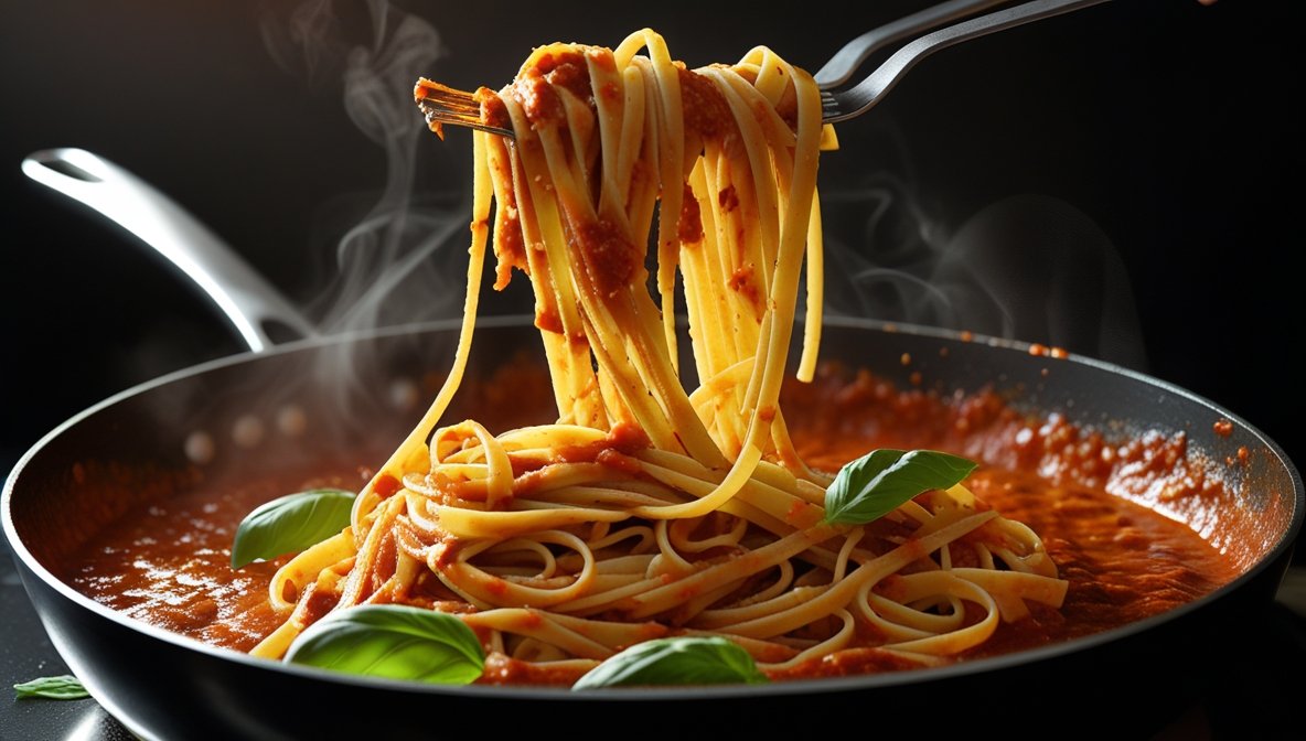pasta in sauce