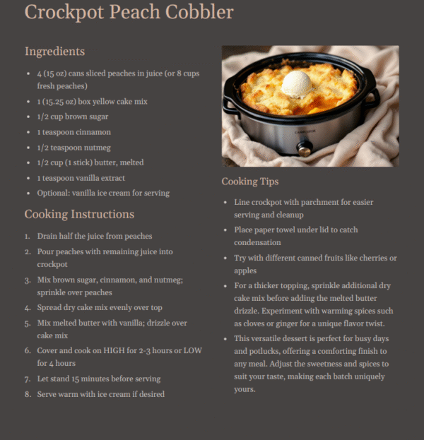 crock pot recipe