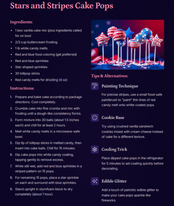 4th Of July Cake Pops Cook Book - Image 5
