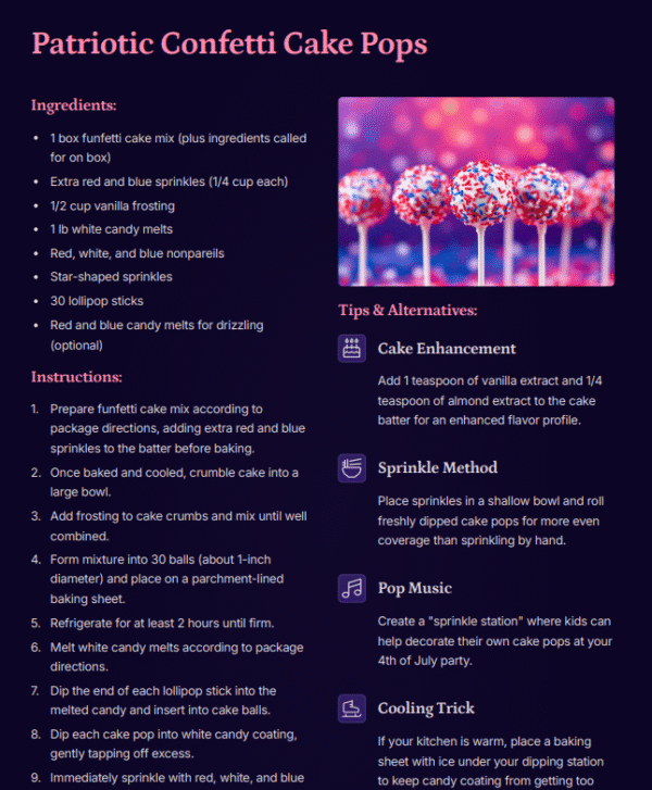 4th Of July Cake Pops Cook Book - Image 4