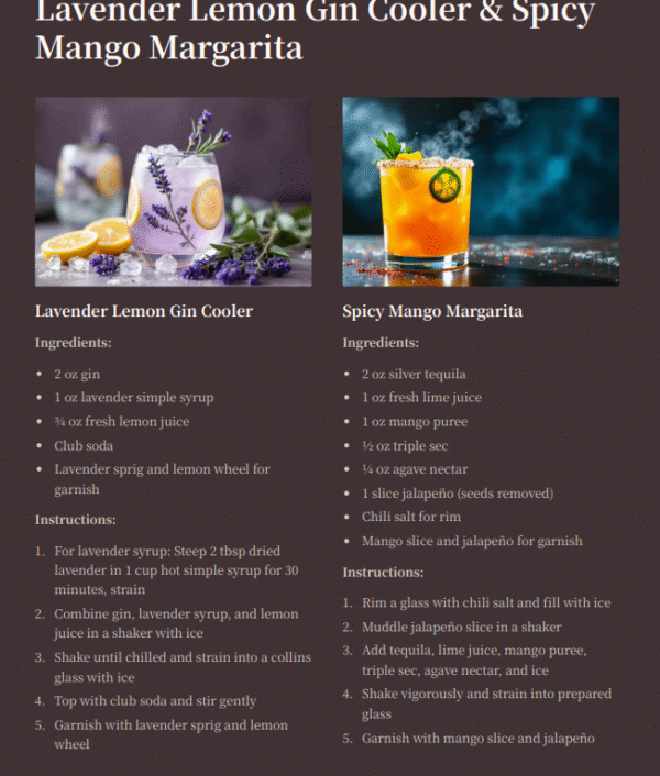 Sip in Style: A Collection of 25 Artisanal Cocktails - Image 3