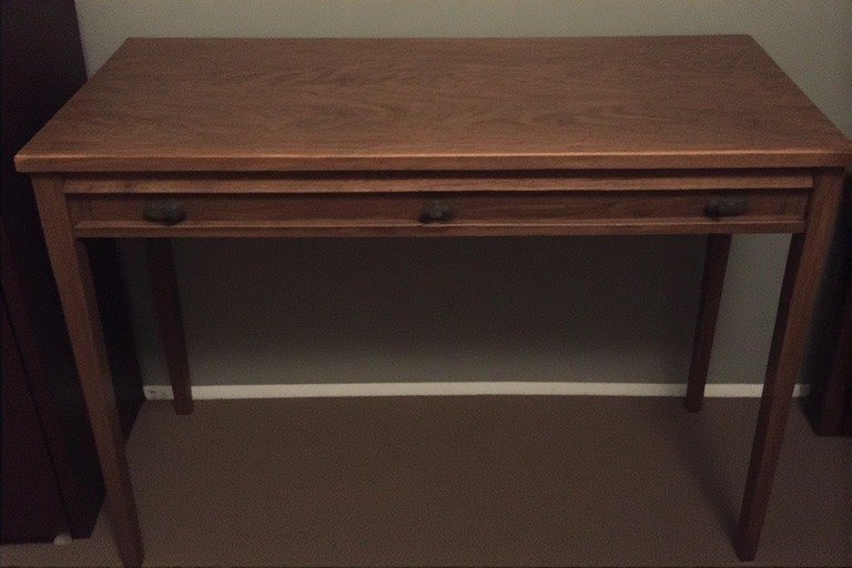 Console Table as Desk