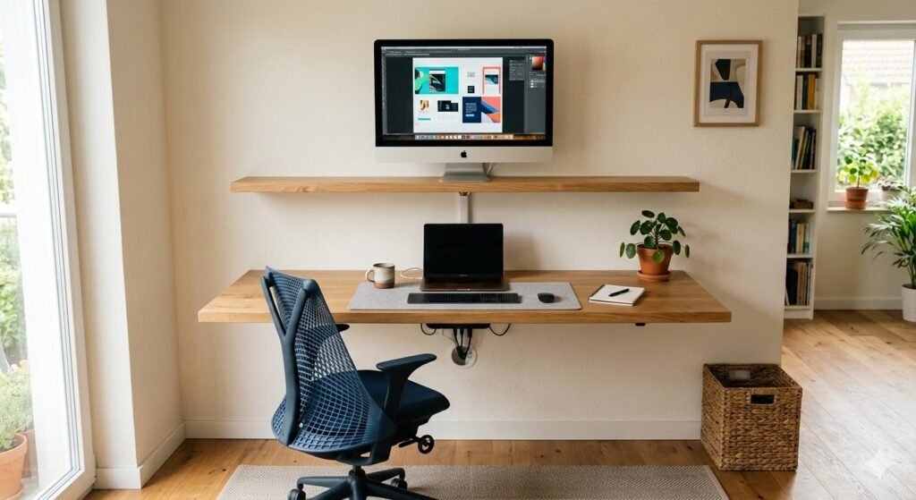 Floating Desk Workspace