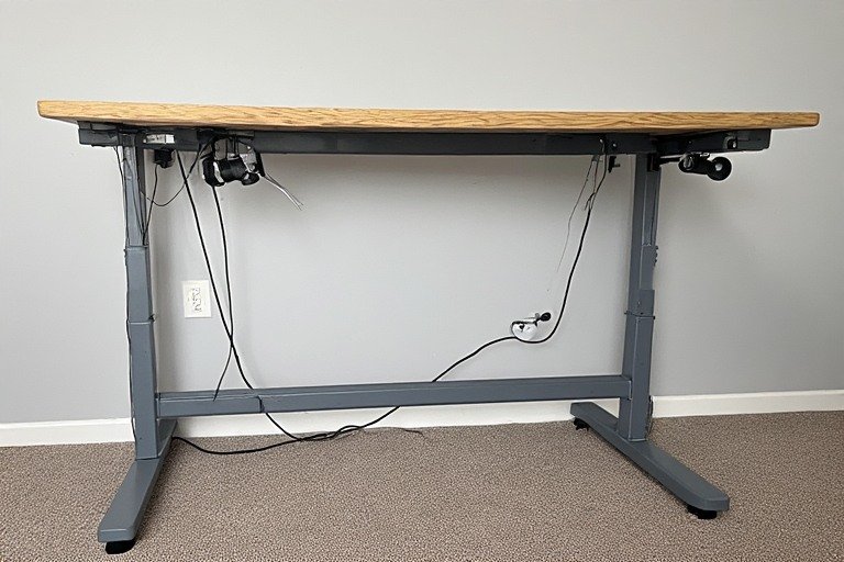 Hand-Crank Adjustable Desk