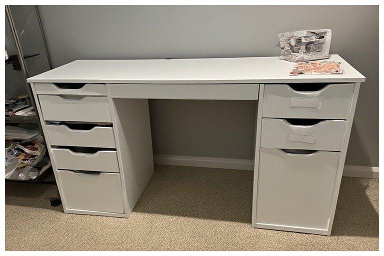 IKEA ALEX drawers under desk for clean organized storage