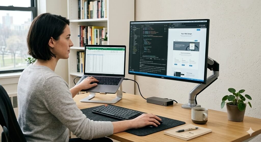 Laptop + External Monitor Setup