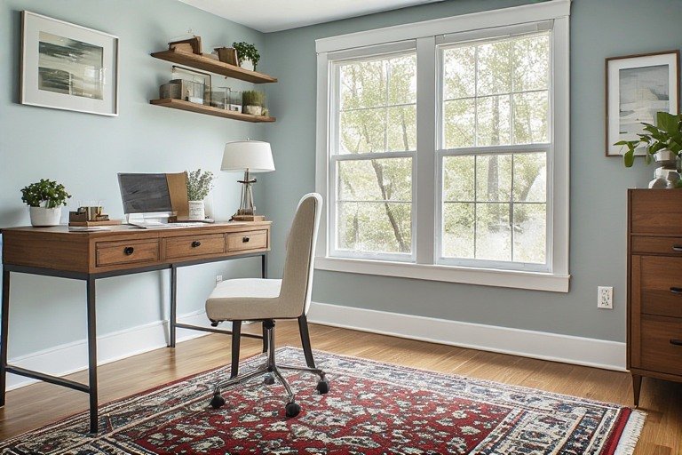 Choose the Right Location

Before you buy a single piece of furniture, get the location right. The best home office location is quiet, has minimal foot traffic, and has some degree of visual separation from the rest of your living space. A spare bedroom is ideal. A defined corner of a bedroom, a quiet living room wall, or even a wide hallway can all work in smaller homes.