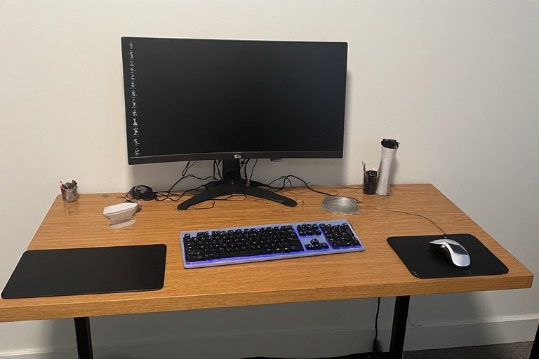 small desk setup