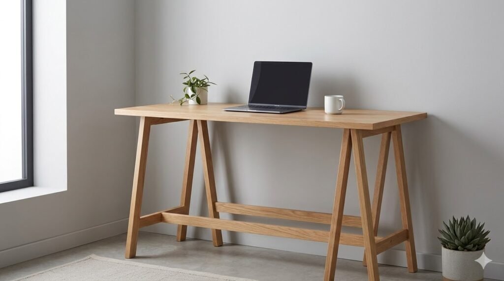 Natural Wood Minimal Desk