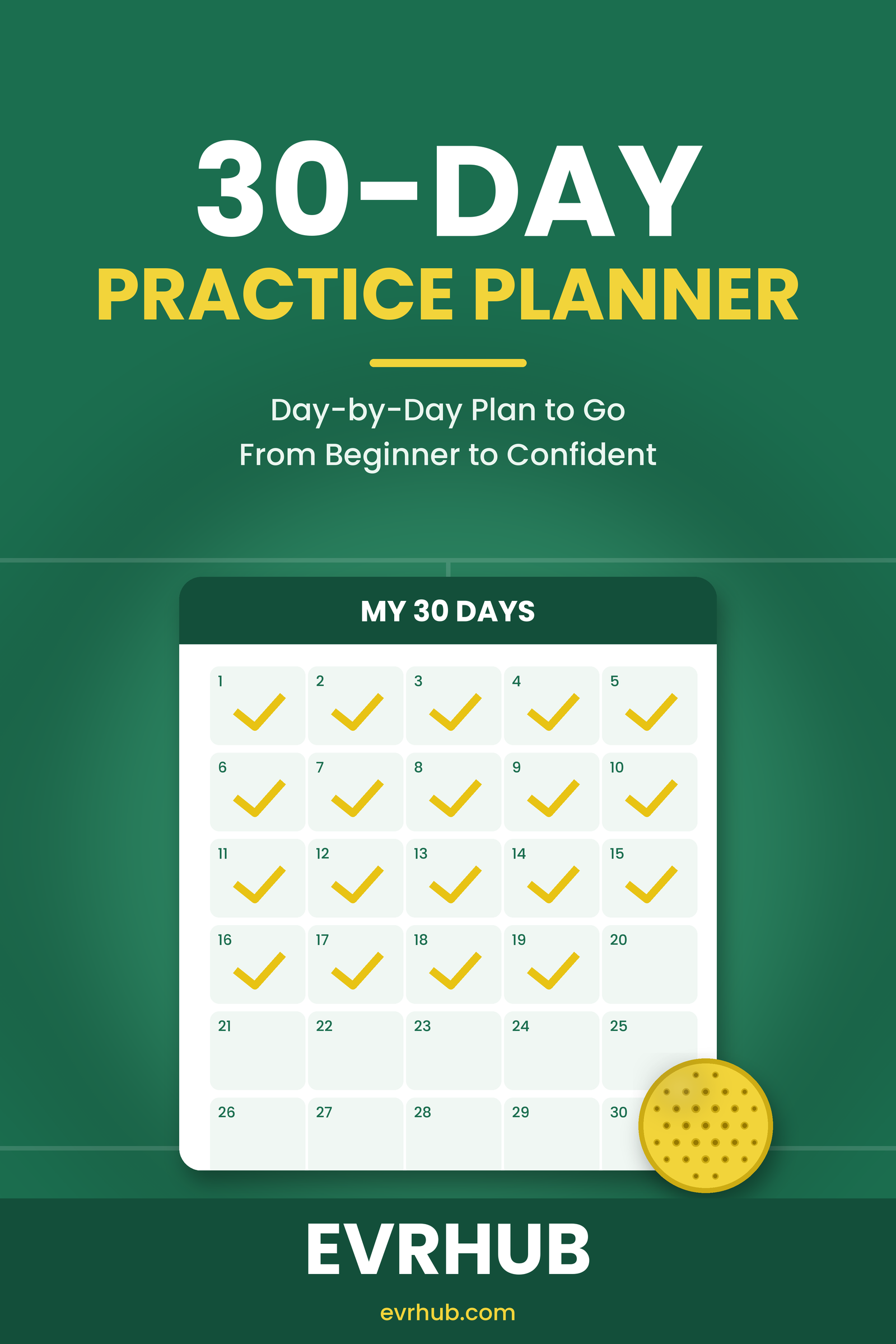 Pickleball Starter Bundle: Beginner's Playbook, Cheat Sheet, 30-Day Planner, Drills Workbook and More (Printable PDF) - Image 5